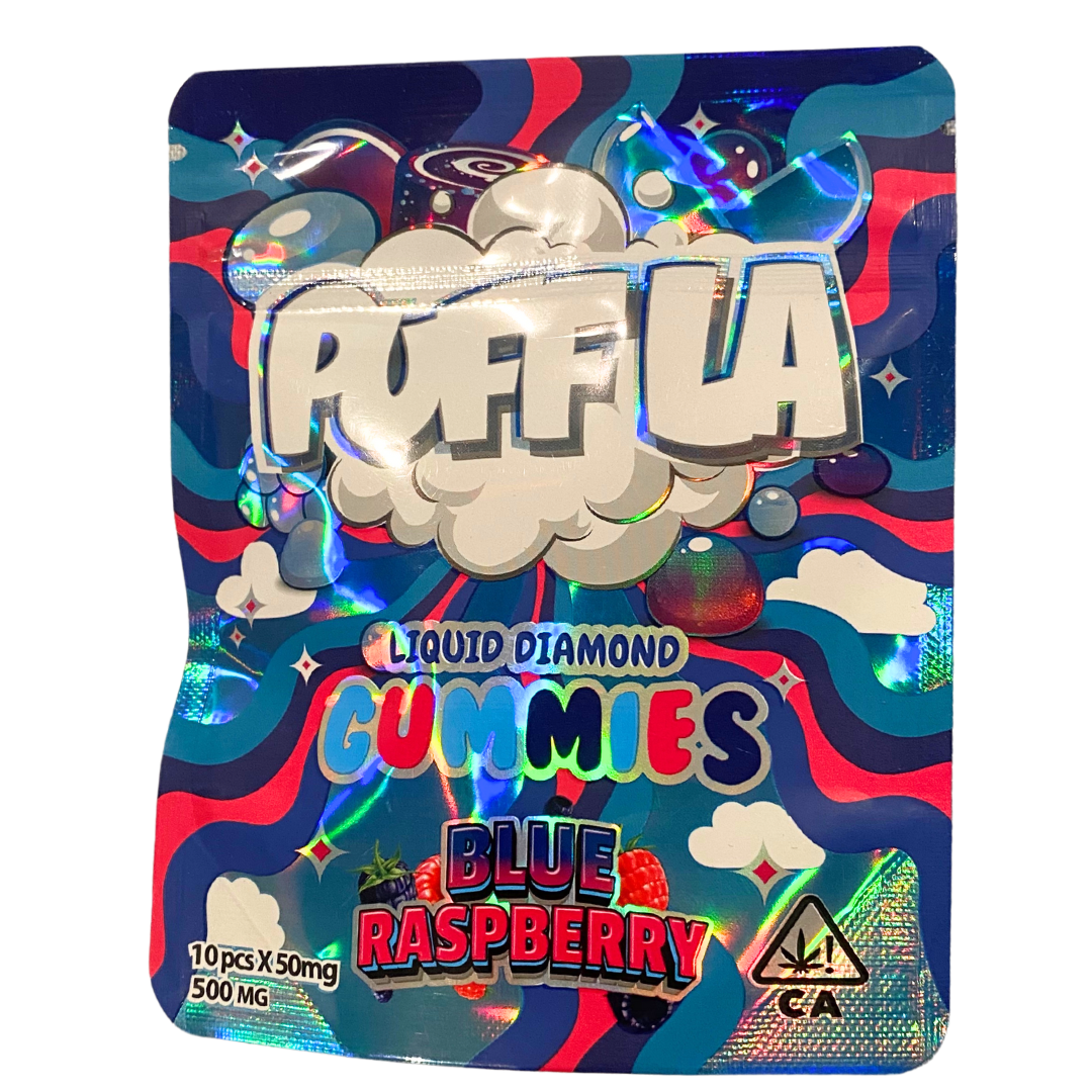 Puff La -Blue Raspberry (Liquid Diamond Gummies 500 mg )