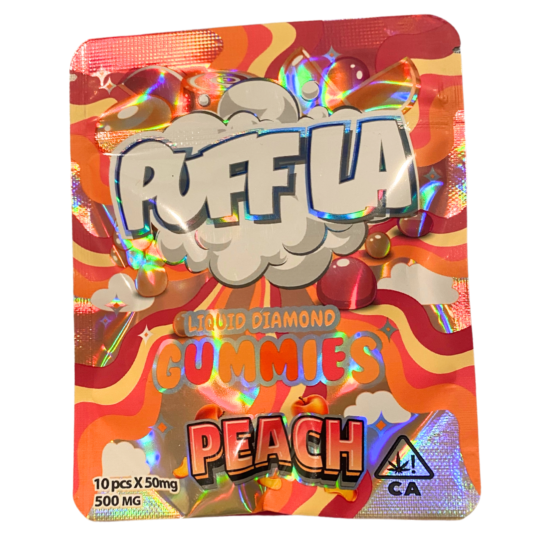 Puff La - Peach: ( Liquid Diamond Gummies 500 mg )